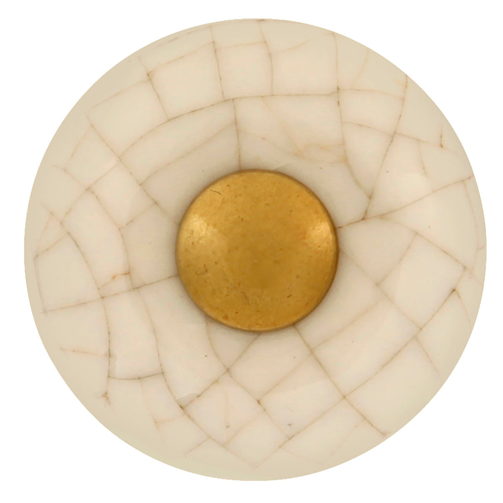 Tranquility Knob 1-1/4 Inch Diameter Lancaster Hand Polished & Vintage Brown Crackle Finish