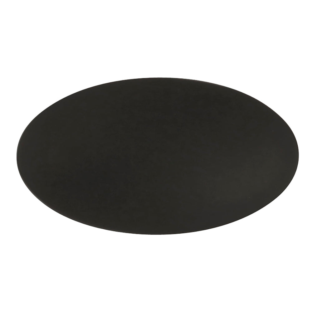Luna Knob Oval 1-5/8 Inch x 15/16 Inch Matte Black