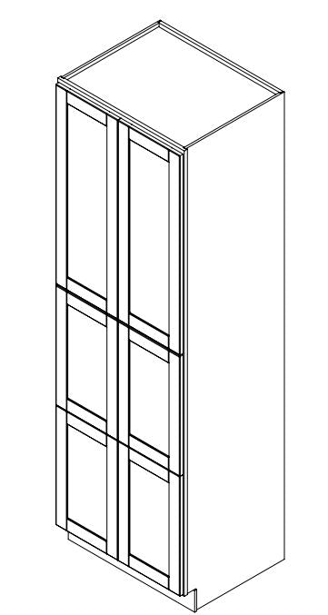 Hampton Pewter 30 in. Wide x 24 in. Deep x 96 in. Tall - Pantry Shaker Cabinet