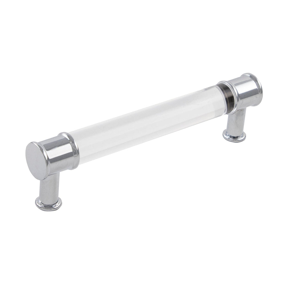 Midway Pull 5-1/16 Inch (128mm) Center to Center Crysacrylic with Chrome