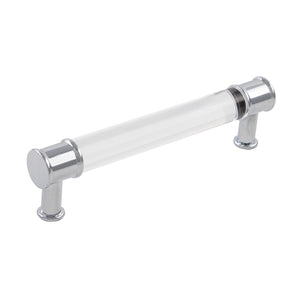 Midway Pull 5-1/16 Inch (128mm) Center to Center Crysacrylic with Chrome