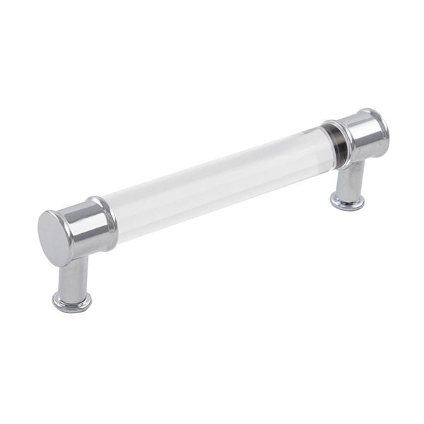 Midway Pull 5-1/16 Inch (128mm) Center to Center Crysacrylic with Chrome