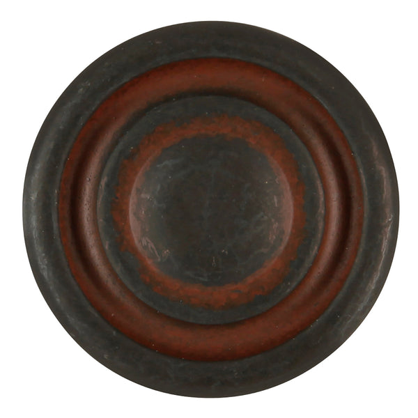 Manchester Knob 1-3/8 Inch Diameter Rustic Iron
