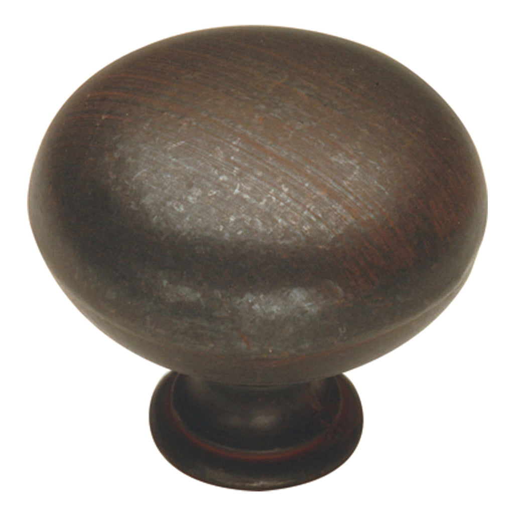 Manchester Knob 1-1/4 Inch Diameter Rustic Iron Finish