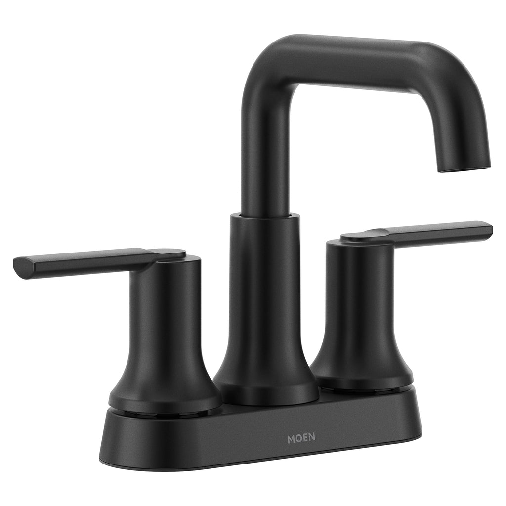 MOEN® Zyla™  Two-Handle Centerset Matte Black High-Arc Bathroom Faucet