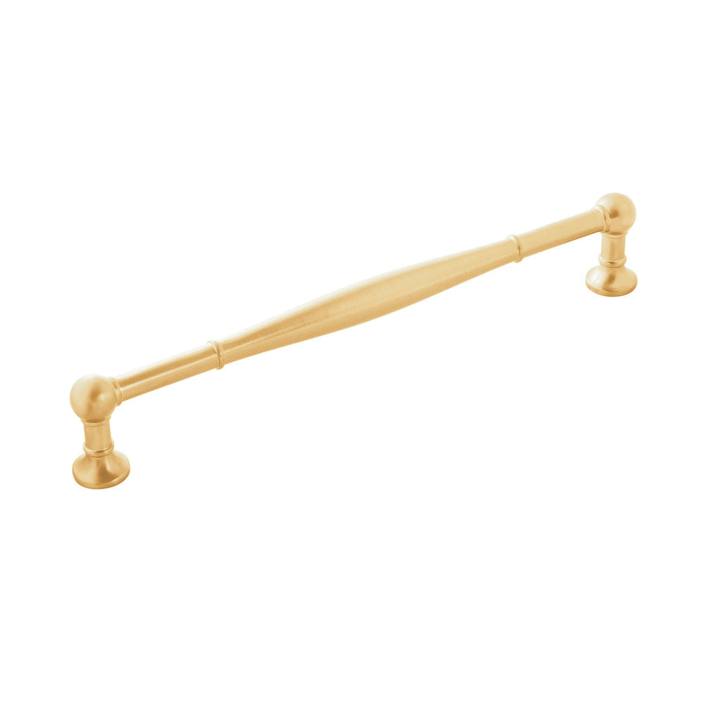 Fuller Appliance Pull 12 Inch Center to Center Brushed Golden Brass Finish