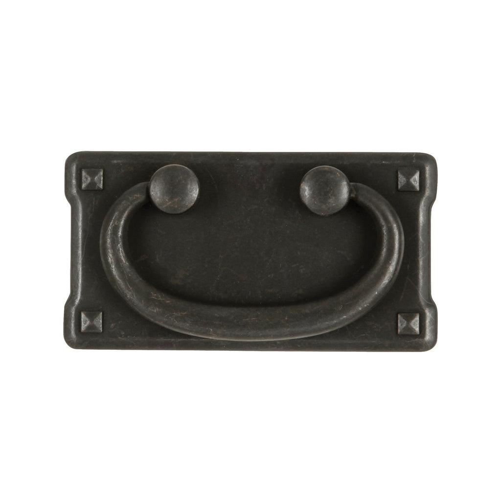 Old Mission Bail Pull 1-1/2 Inch Center to Center Black Mist Antique Finish