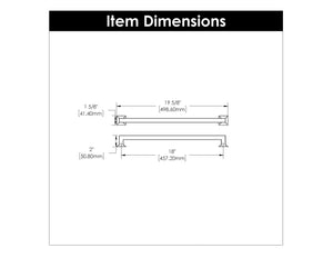 Studio Appliance Pull 18 Inch Center to Center Polished Nickel