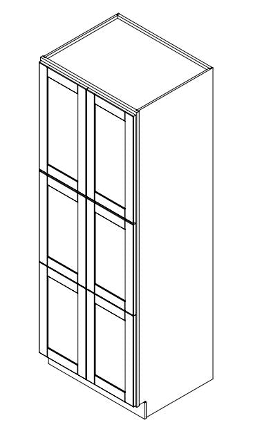 Platinum Grey Shaker Pantry Cabinet 30 in. x 24 in. x 84 in.