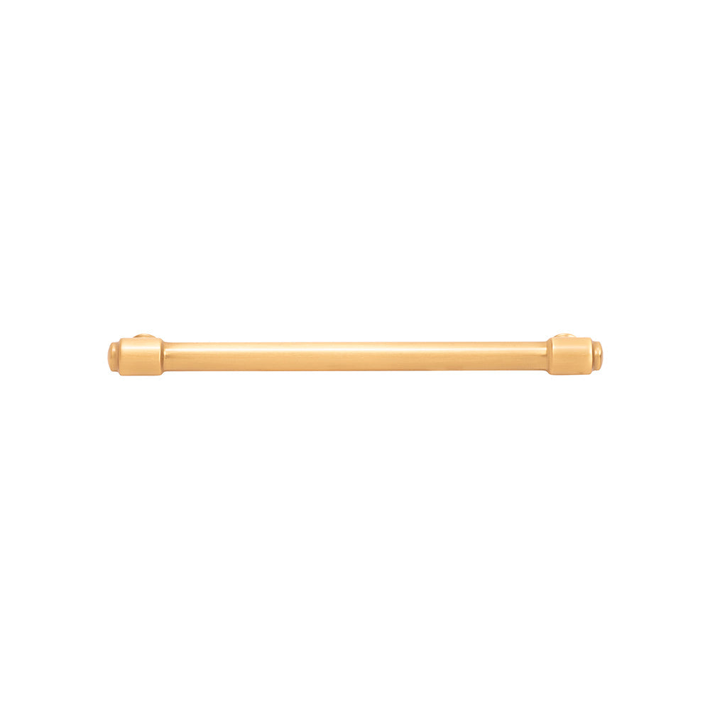 Piper Pull 6-5/16 Inch (160mm) Center to Center Brushed Golden Brass Finish