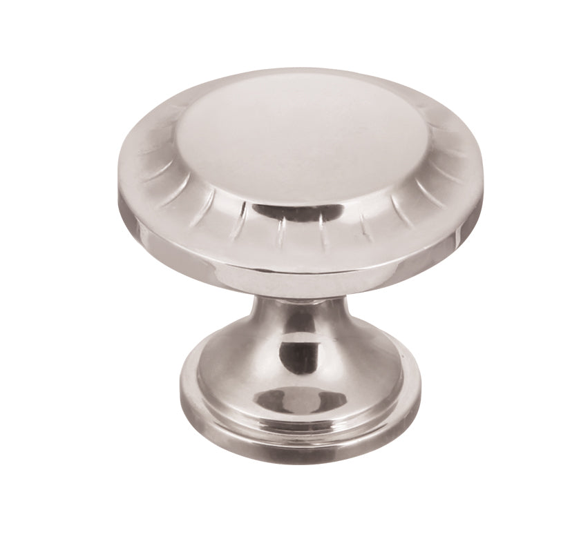 Vintage 1900 Knob 1-3/16 Inch Diameter Polished Nickel