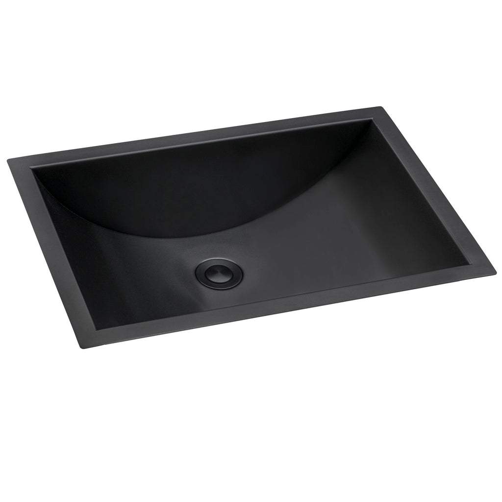 18 x 12 '' Gunmetal Black Stainless Steel Rectangular Bathroom Sink Undermount