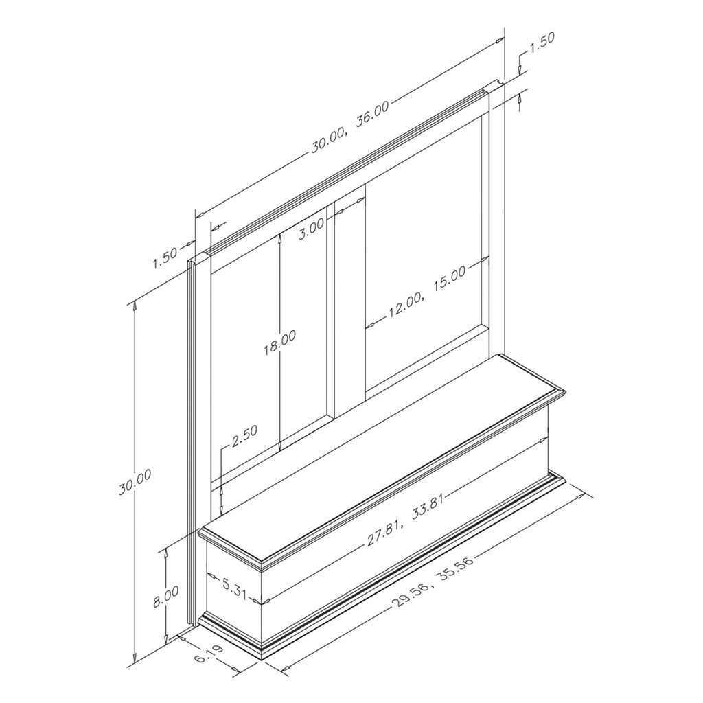 ACCENT CANOPY HOOD STRAIGHT MAPLE