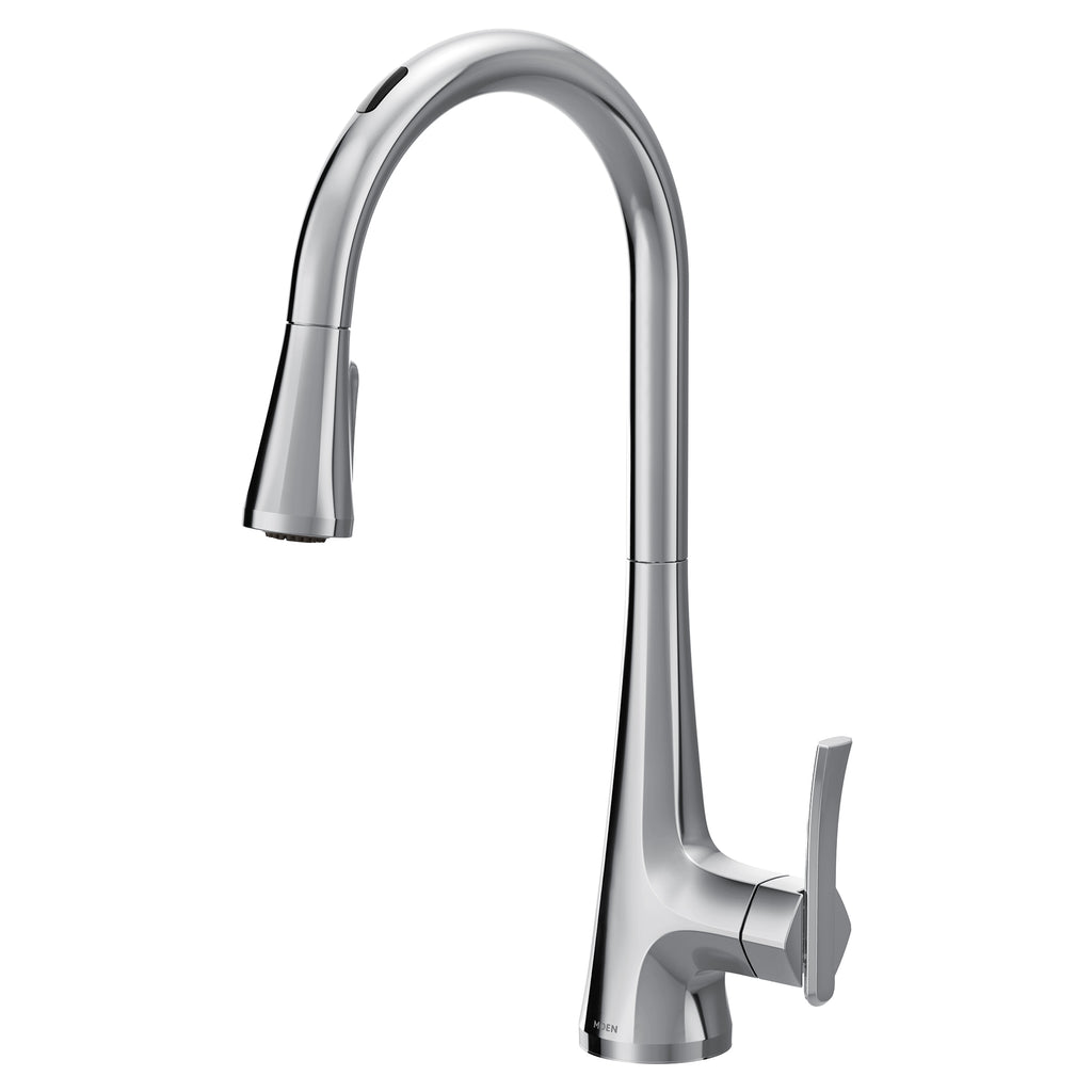 MOEN® Chrome Smart Motion and Voice High Arc Kitchen Faucet