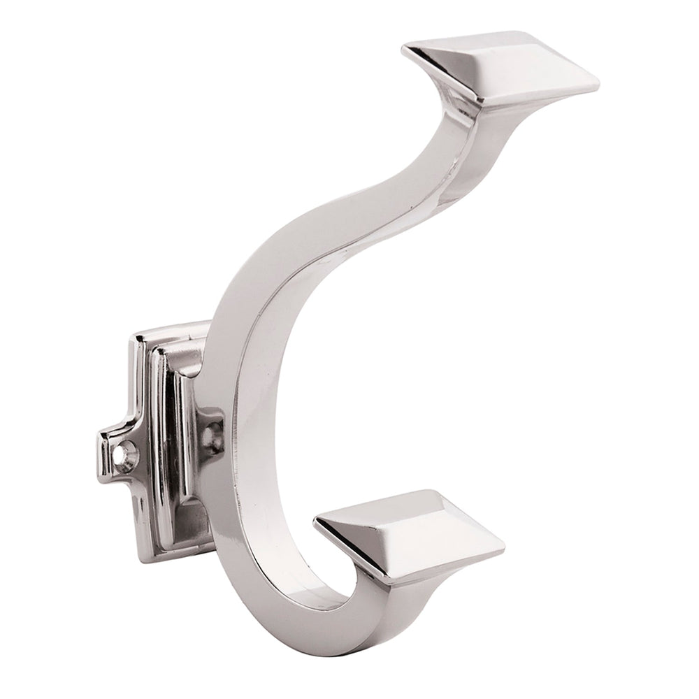 Bungalow Signature Hook 1-1/2 Inch Center to Center Polished Nickel