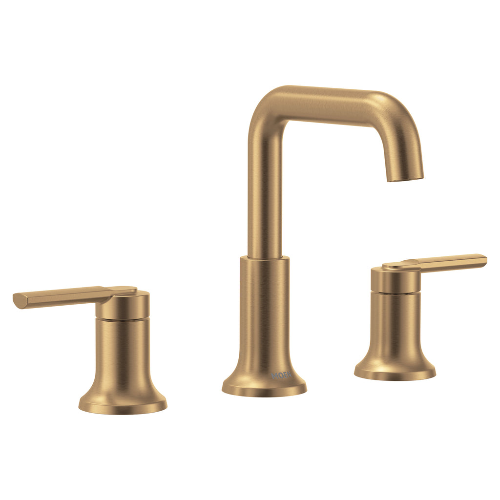 MOEN® Zyla™  Two-Handle Widespread Bronzed Gold High-Arc Bathroom Faucet