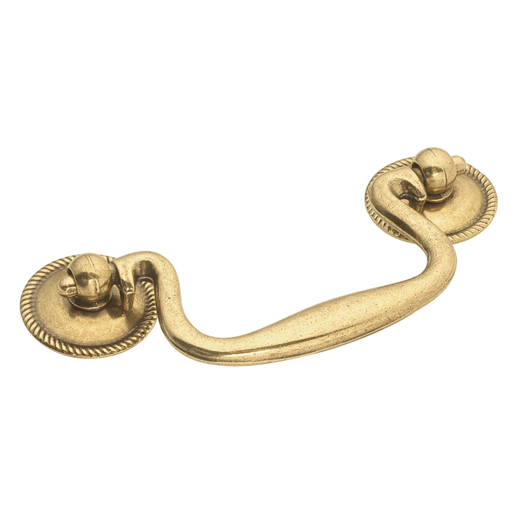 Manor House Rosette Backplate Pull 3 Inch Center to Center Lancaster Hand Polished