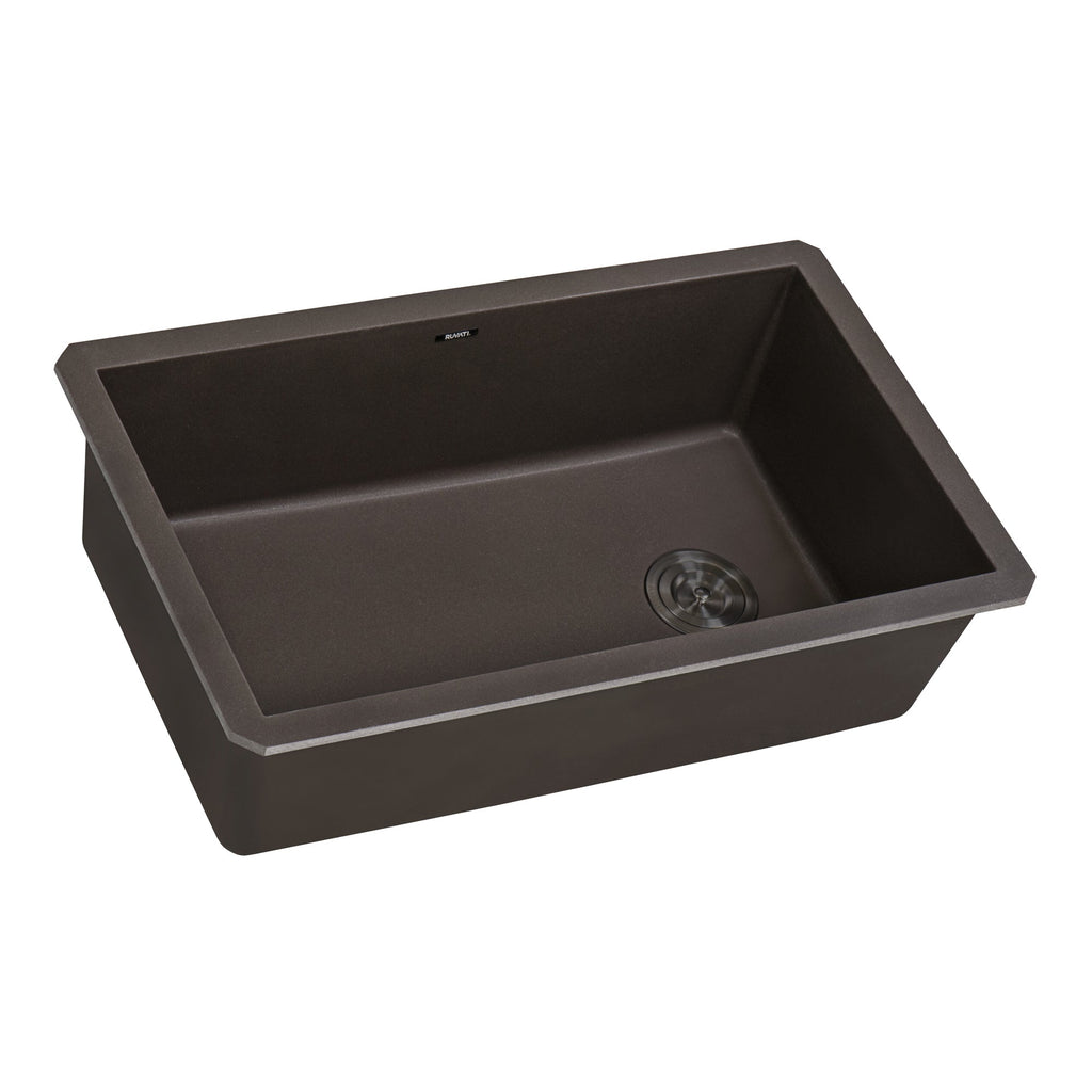 epiGranite UM 32x19 Offset Drain SB Espresso Brown