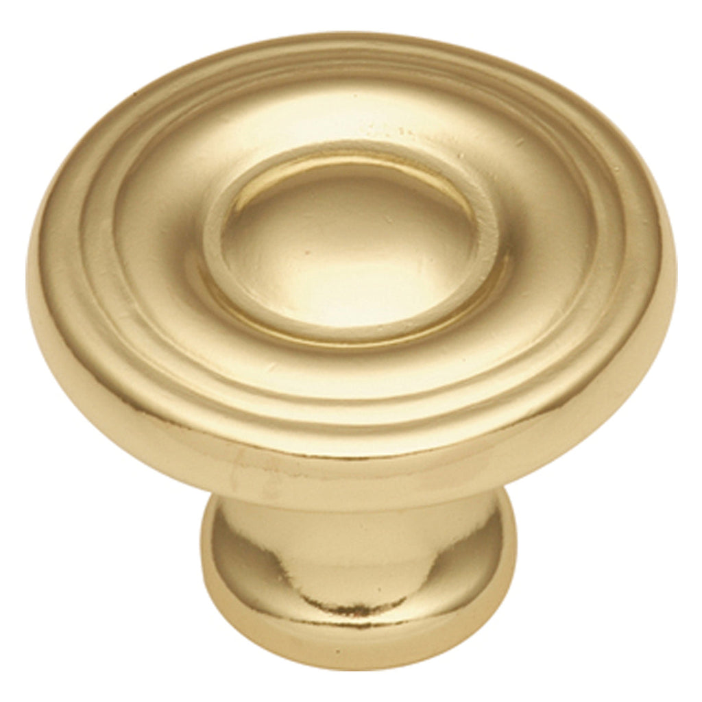 Conquest Knob 1-3/16 Inch Diameter Polished Brass Finish