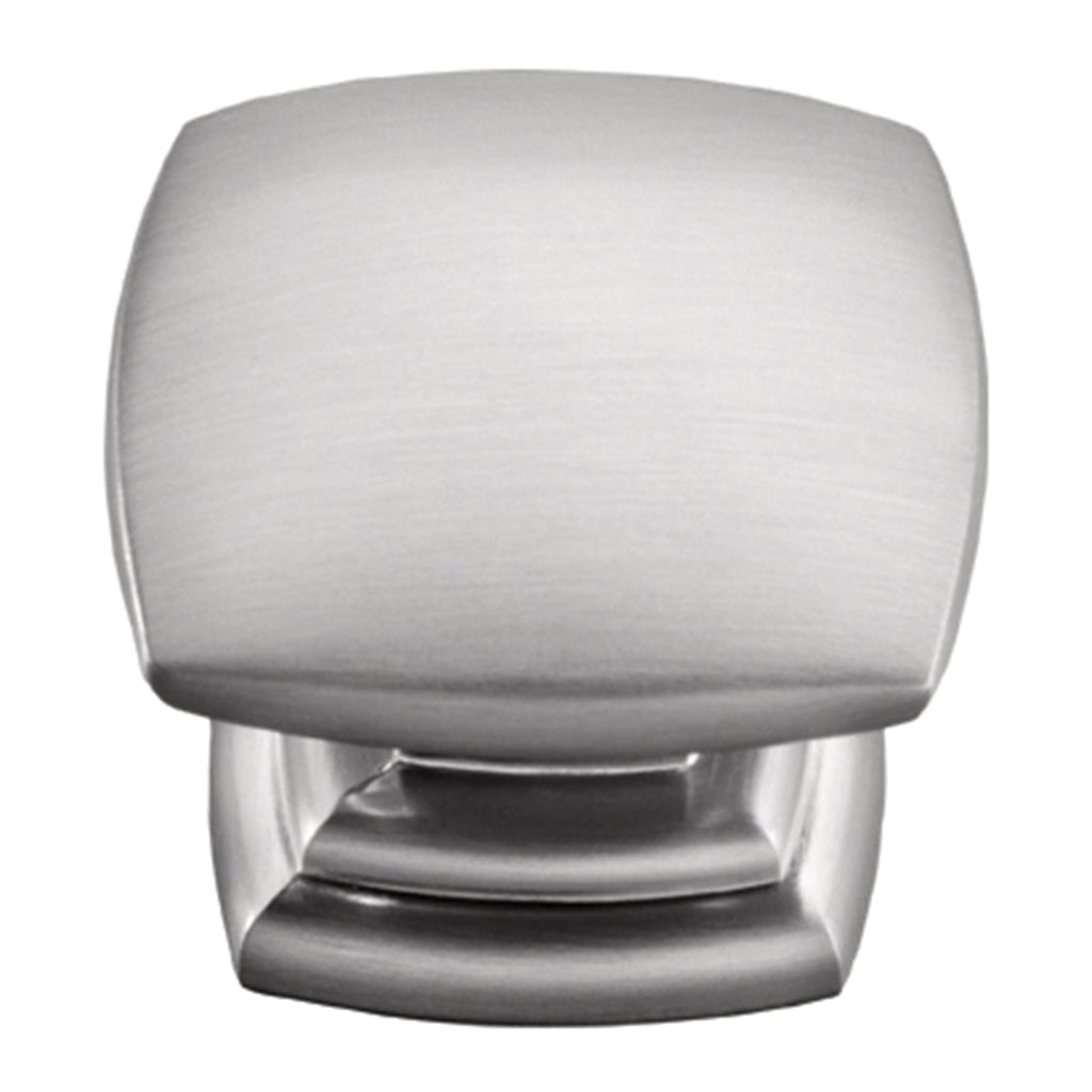 Euro-Contemporary Knob 1-1/2 Inch Square Stainless Steel Finish