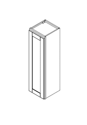 Spring Hill Hickory Clear Glass Door for 12 in. Wide x 12 in Deep x 42 in. Tall - Wall Shaker Cabinet