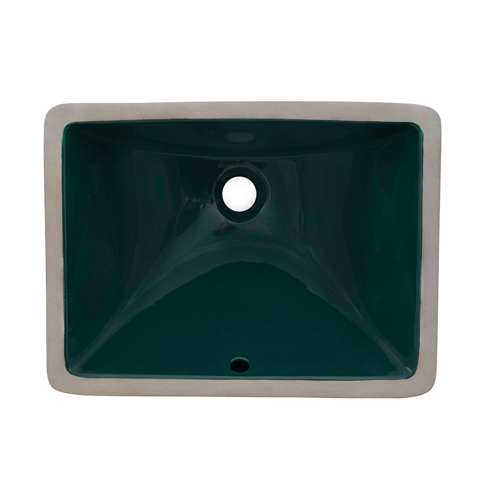 17 x 12" Undermount Bathroom Sink - Emerald Green
