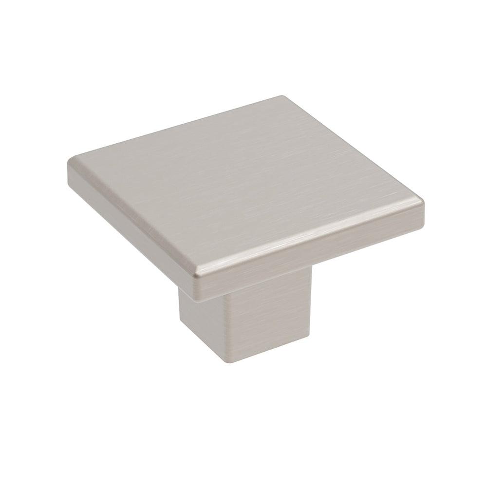 Worthington Knob 1-3/16 Inch Square Satin Nickel Finish (10 Pack)