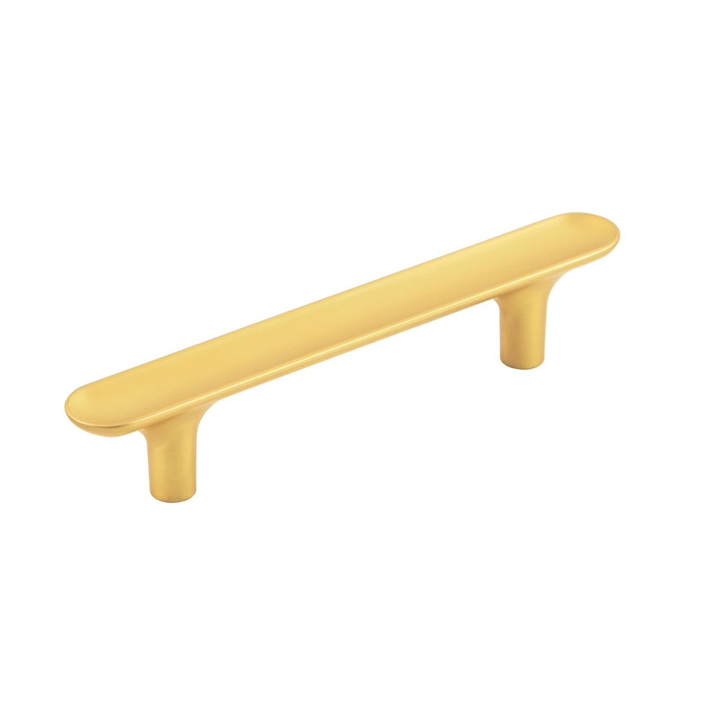 Maven Pull 3-3/4 Inch (96mm) Center to Center Brushed Golden Brass Finish