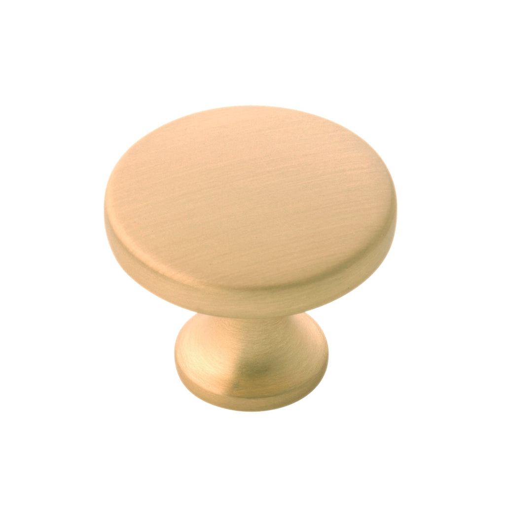 Forge Knob 1-3/8 Inch Diameter Brushed Golden Brass Finish