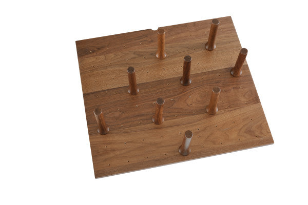 Euro Natural Walnut Pegboard Drawer Insert w/ 9 Pegs 24''