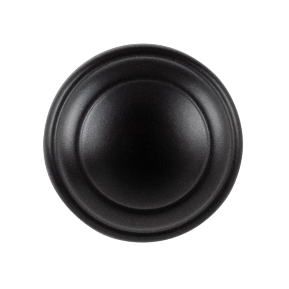 Zephyr Knob 1 Inch Diameter Matte Black Finish