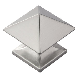 Studio Knob 1-1/4 Inch Square Satin Nickel