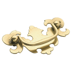 Manor House Backplate Pull 2-1/2 Inch Center to Center Lancaster Hand Polished