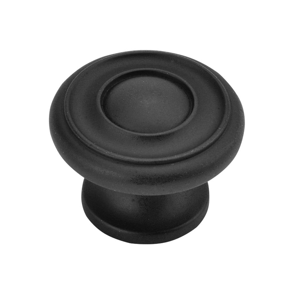 Cottage Knob 1-1/2 Inch Diameter Matte Black Finish