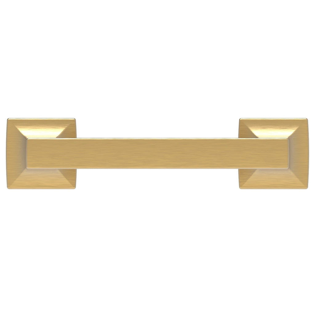 Studio Pull 3 Inch Center to Center Brushed Golden Brass Finish