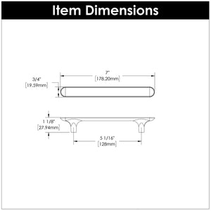 Maven Pull 5-1/16 Inch (128mm) Center to Center Chrome