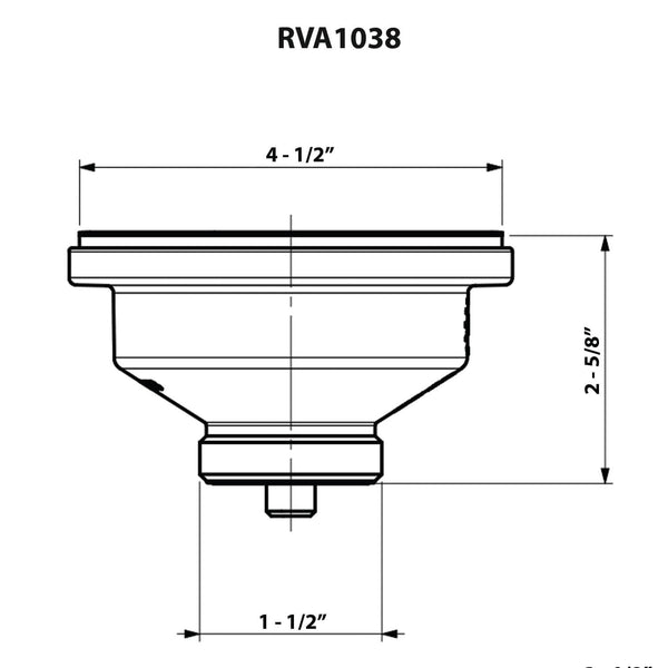 Kitchen Sink Basket Strainer Drain Assembly Matte Black