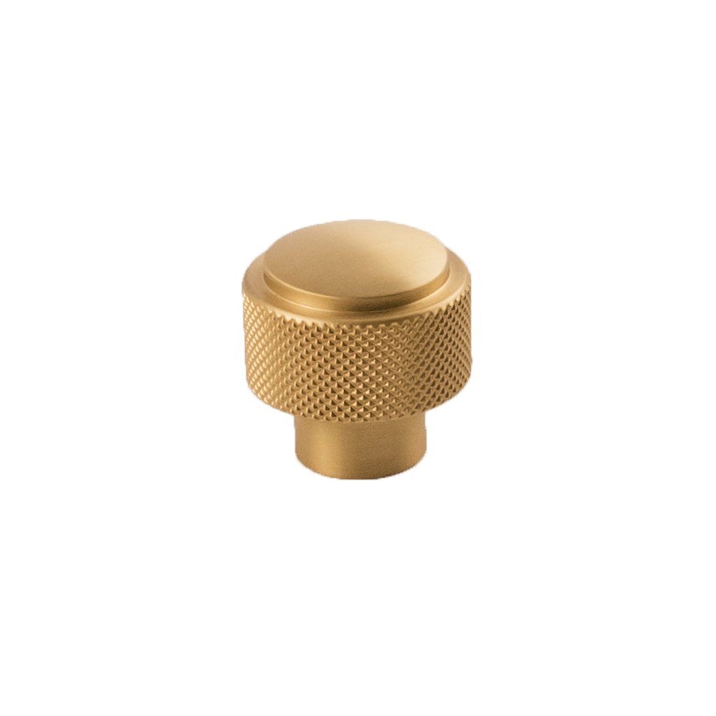 Verge Knob 1-3/16 Inch Diameter Brushed Golden Brass Finish