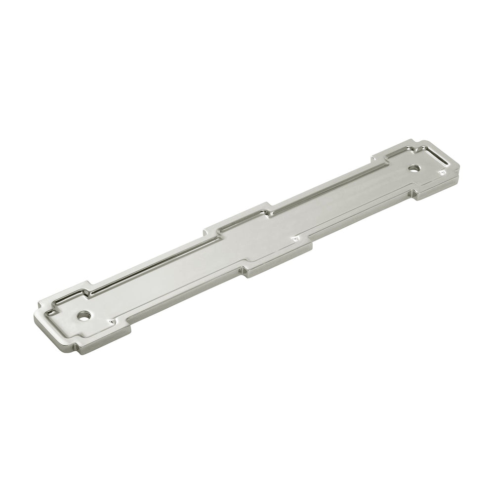 Coventry Pull Backplate 6-5/16 Inch (160mm) Center to Center Polished Nickel