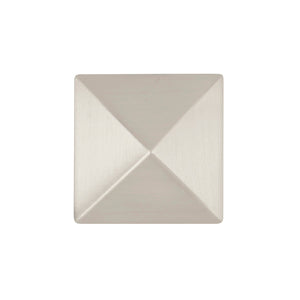 Studio Knob 1-1/4 Inch Square Satin Nickel