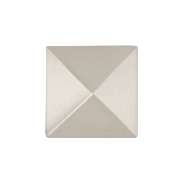 Studio Knob 1-1/4 Inch Square Satin Nickel