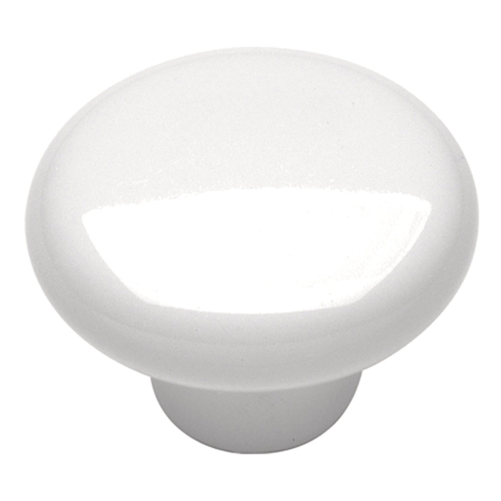 Tranquility Knob 1-1/4 Inch Diameter White Finish