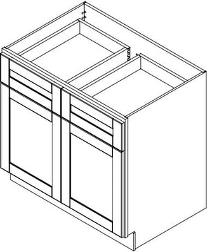 Hampton Pewter 36 in. Wide x 24 in. Deep x 34.5 in. Tall - Base Shaker Cabinet