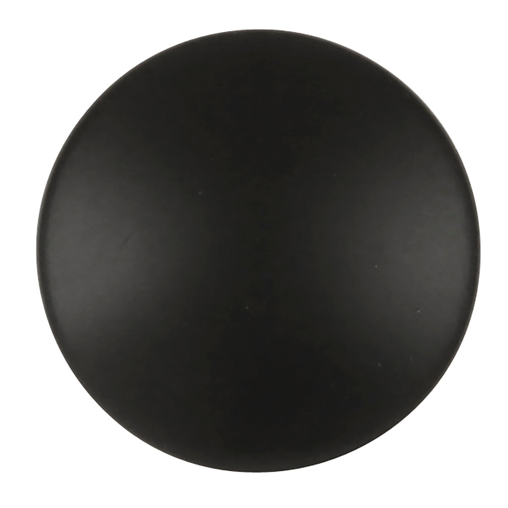 Luna Knob 1 Inch Diameter Matte Black Finish