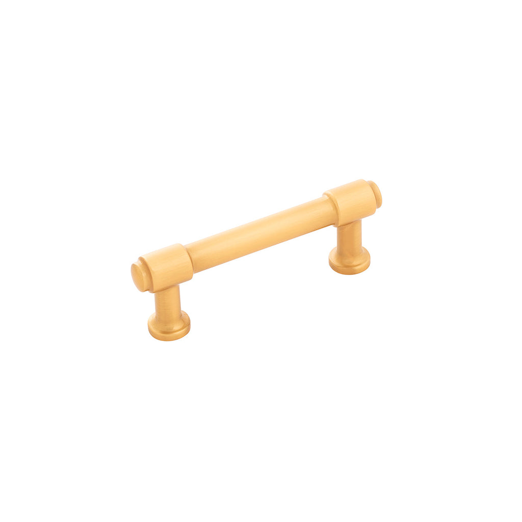 Piper Pull 3 Inch Center to Center Brushed Golden Brass Finish