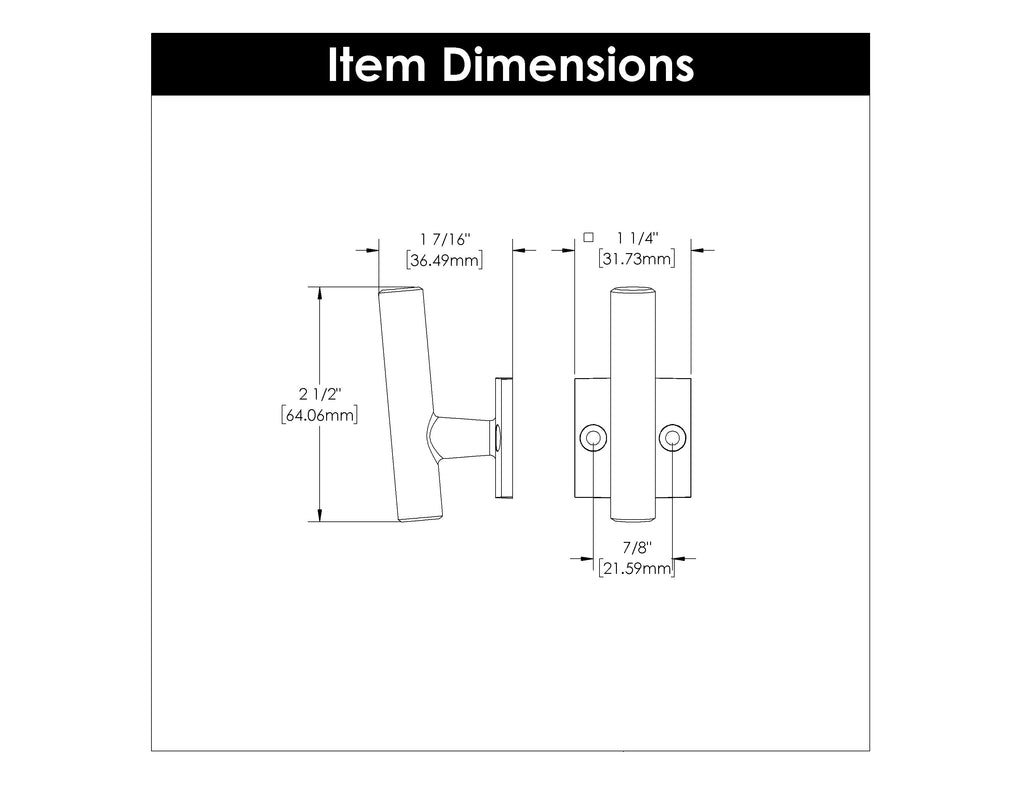 Bar Pulls Signature Hook 7/8 Inch Center to Center Chrome Finish