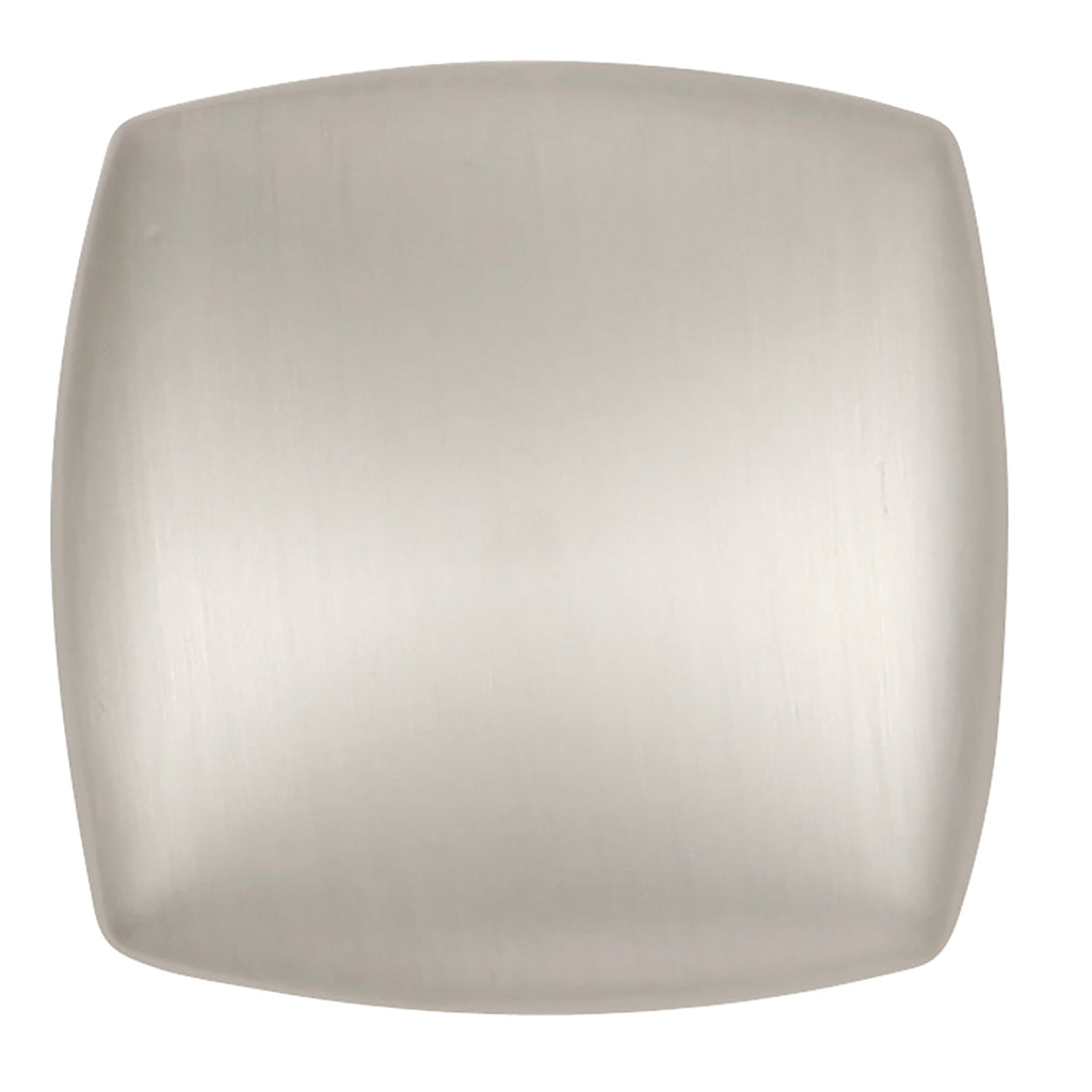 Euro-Contemporary Knob 1-1/4 Inch Square Satin Nickel Finish