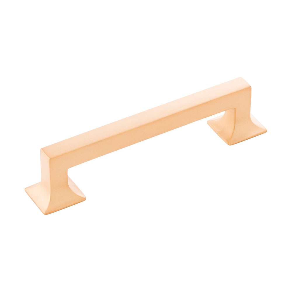 Studio Pull 5-1/16 Inch (128mm) Center to Center Brushed Golden Brass