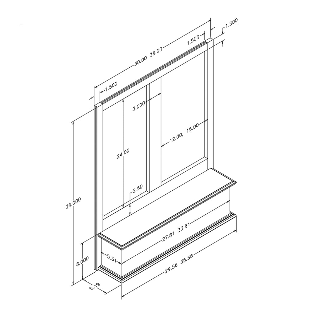 ACCENT CANOPY HOOD STRAIGHT MAPLE