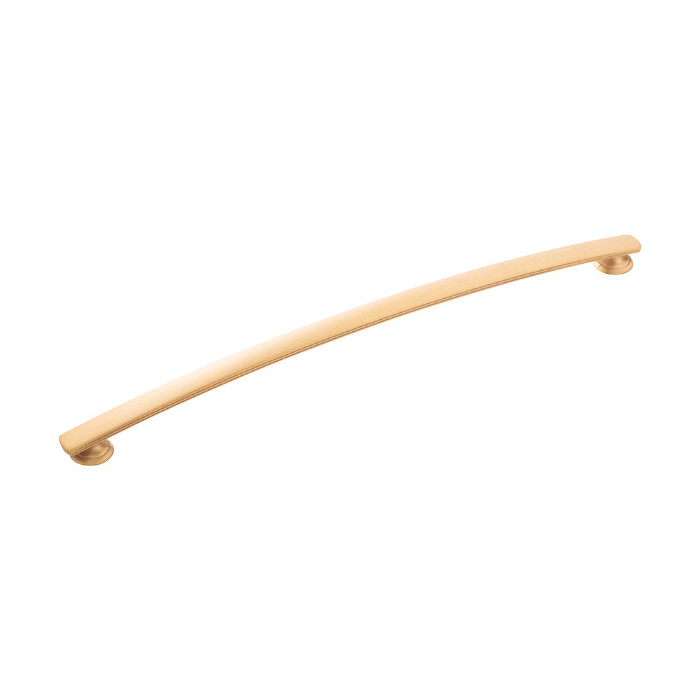 American Diner Pull 12 Inch Center to Center Brushed Golden Brass